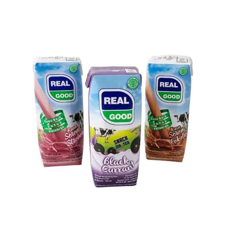 

RB Susu REAL GOOD 1 Dus 125ml isi 40 Teko Kotak Stroberi Keju Coklat