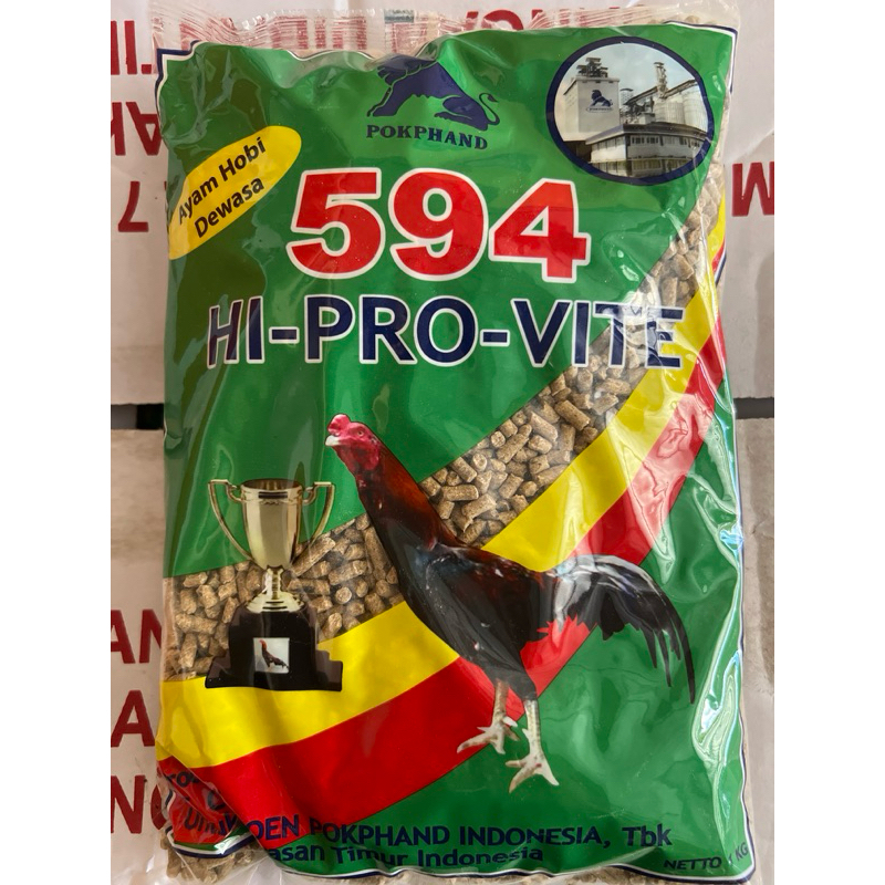 HI-PRO-VITE 594 Hiprovit 594 ayam dewasa Ayam Hobi Dewasa POKPHAND Kemasan 1Kg