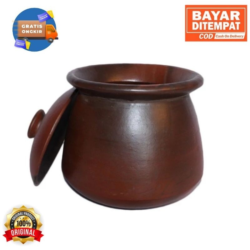 KWALI TANAH LIAT KWALI 7-10 LITER KUALI SOTO KUALI AIR KUWALI REBUS JAMU KWALI GERABAH