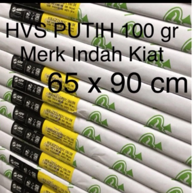 

Hvs Putih 100 gr, size 65x90cm ( per Rim )