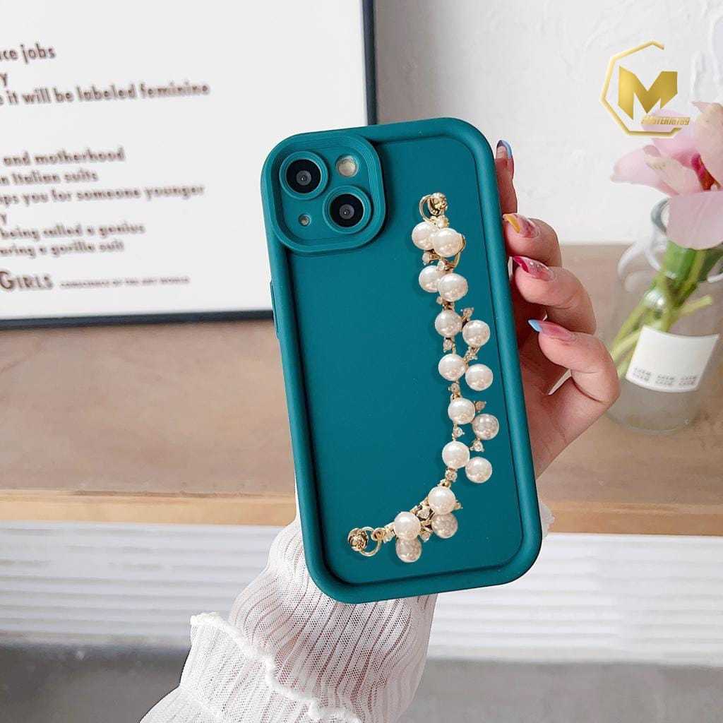 GC95 CASE CASING SILIKON MATTE ROSE PEARL CHAIN GRIP - CASING HP COMPATIBLE FOR INFINIX SPARK GO 1 P