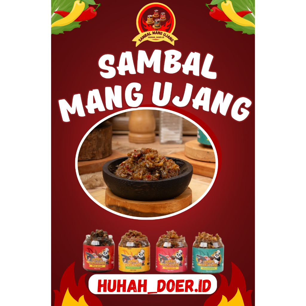 

Sambal Mang Ujang 200g/Sambal Siap Makan/Sambal Viral/Sambal Hot Extra Pedas Mantap/Sambal Instan