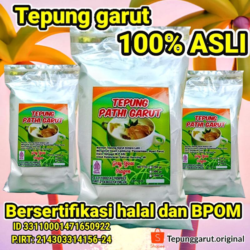 

Tepung pati garut 1 kg Asli kualitas premium | Tepung garut gluten free | Tepung angkrik | Pati garut