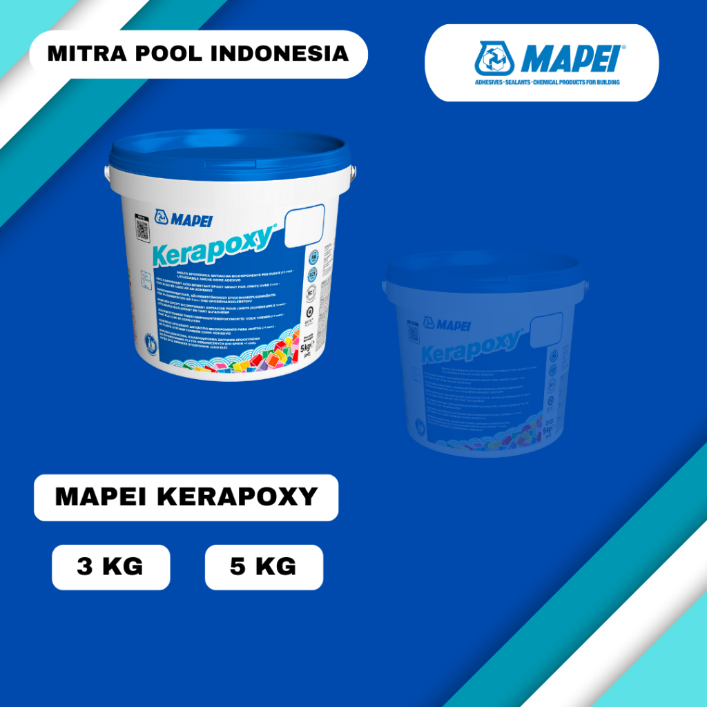 MAPEI KERAPOXY SEMEN BERBENTUK PASTA MERK MAPEI WARNA BLACK ( 120 ) // HITAM- @5KG