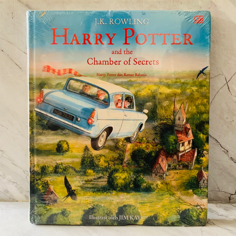 Hard Cover Novel Fantasi Edisi Ilustrasi Bahasa Indonesia Harry Potter and The Chamber of Secrets (K