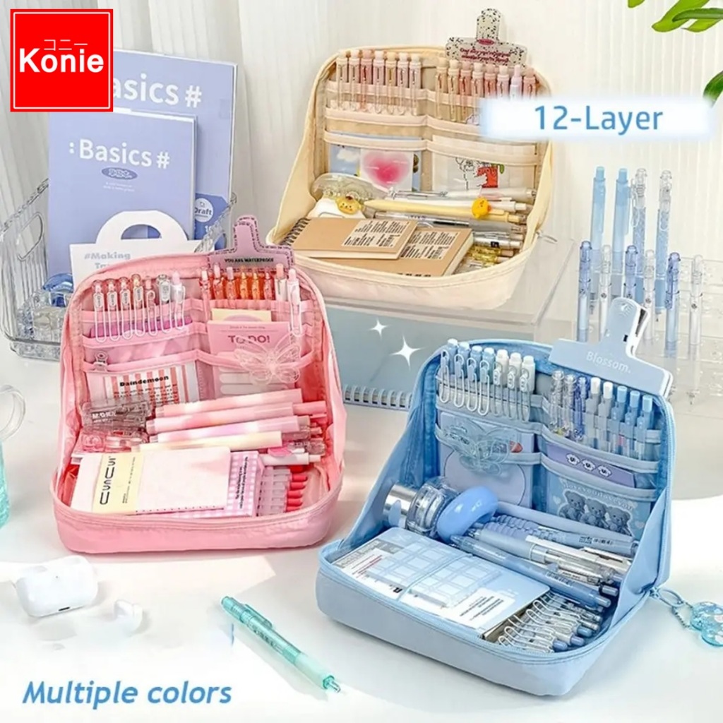 

TEMPAT PENSIL KOREA MULTI SEKAT UKURAN JUMBO