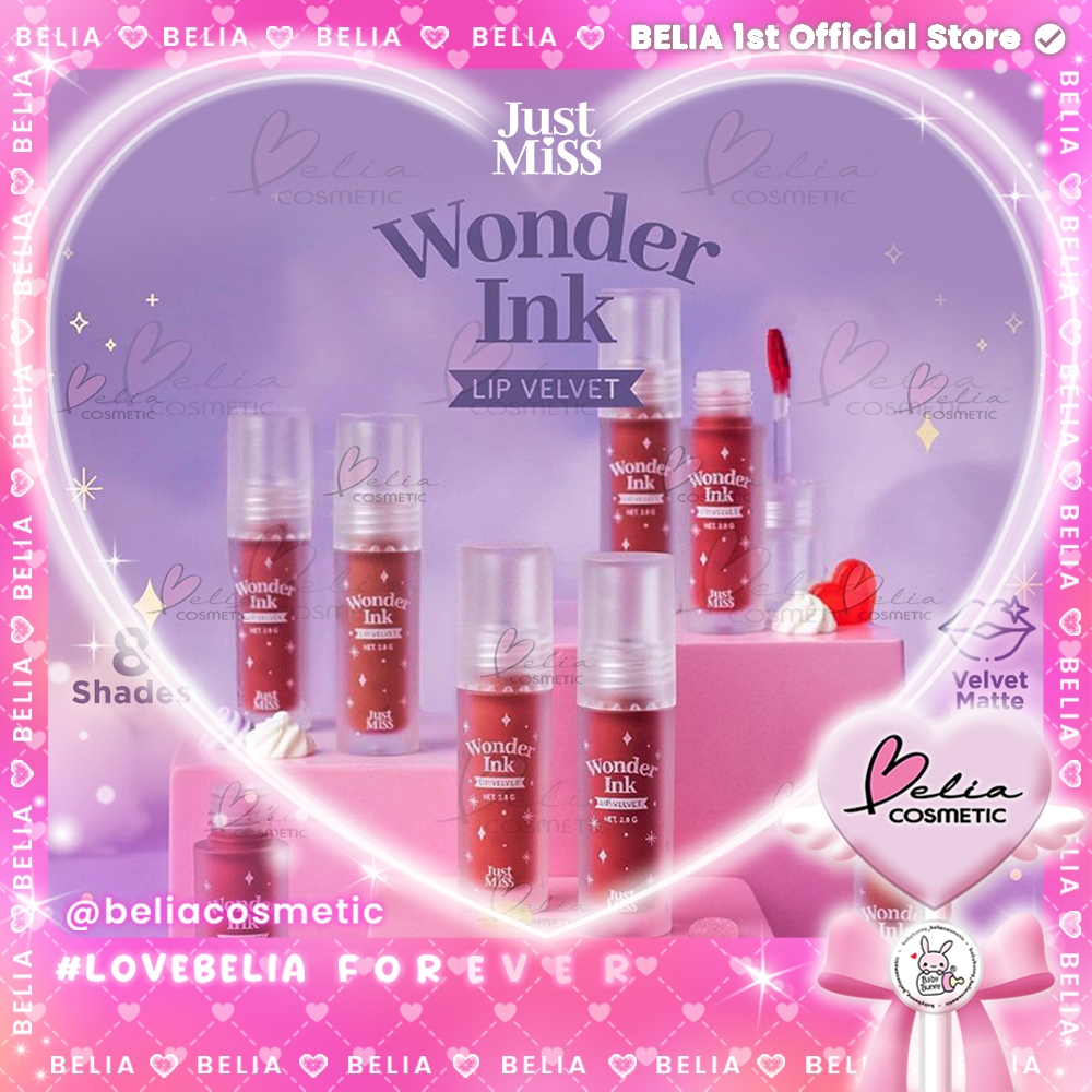 ❤ BELIA ❤ JUST MISS Wonder Ink Lip Velvet 2.8g | Perona Bibir Matte Finish Lip Color With Vitamin E 