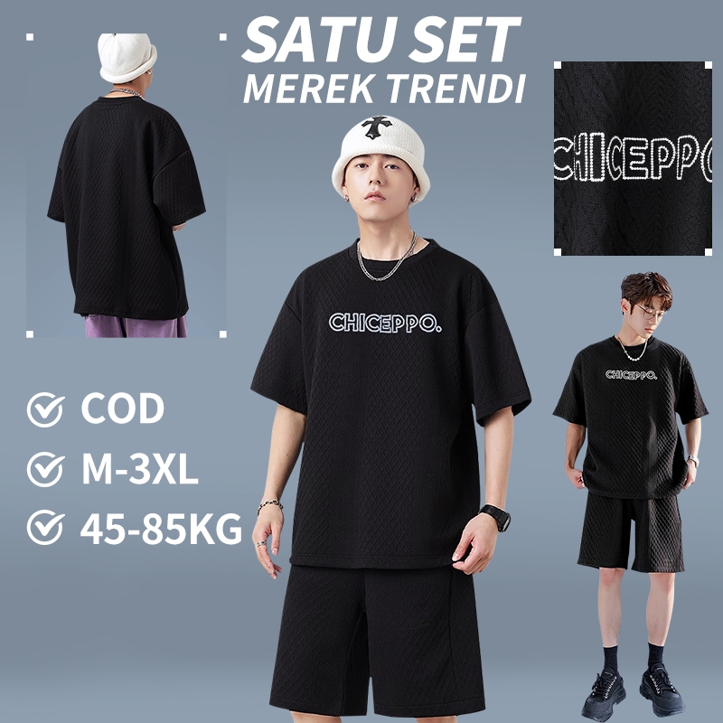baju pria kaos oversize pria celana pendek pria pria distro original baju setelan outfit pria 1 set 