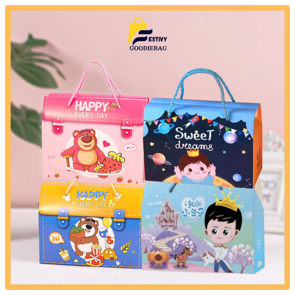 

FG Goodiebag Ulang Tahun Anak Motif Karakter lucu/ Paperbag Souvenir Ultah/ Tas Snack motif lucu PP01 PP02