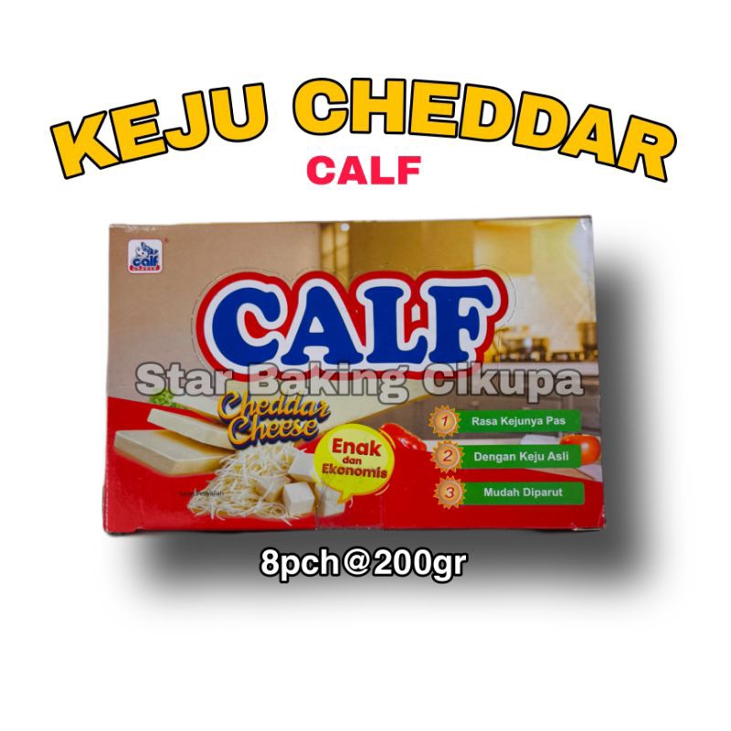 

KEJU CHEDDAR CALF 1 BOX ISI 8x200 gram