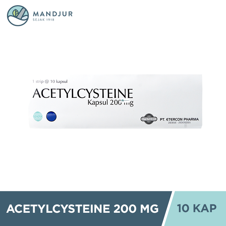 ACETYLCYSTEINE 200 MG 1 STRIP @ 10 KAPSUL