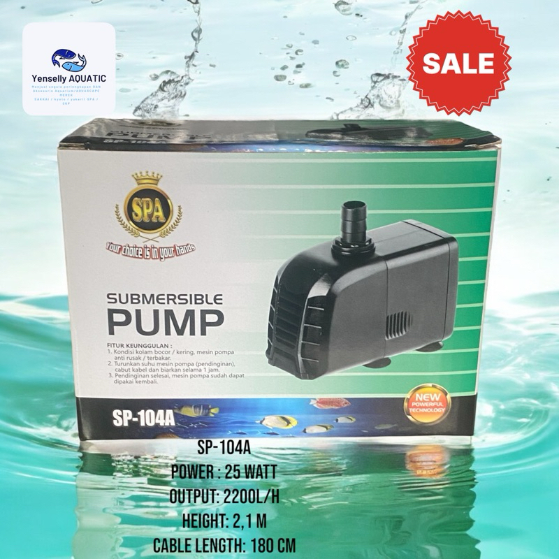 Mesin pompa kolam/aquarium SPA-104 A