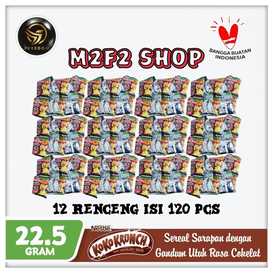 

Nestle Koko Krunch Sereal Gandum Utuh Rasa Cokelat Original Sachet - 22,5 gr (Kemasan 12 Renceng)