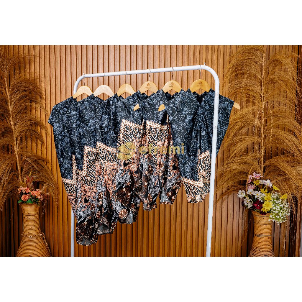 ESA141 KAFTAN BATIK ANAK PEREMPUAN/KAFTAN COUPLE ANAK KELUARGA/KAFTAN BATIK SATIN