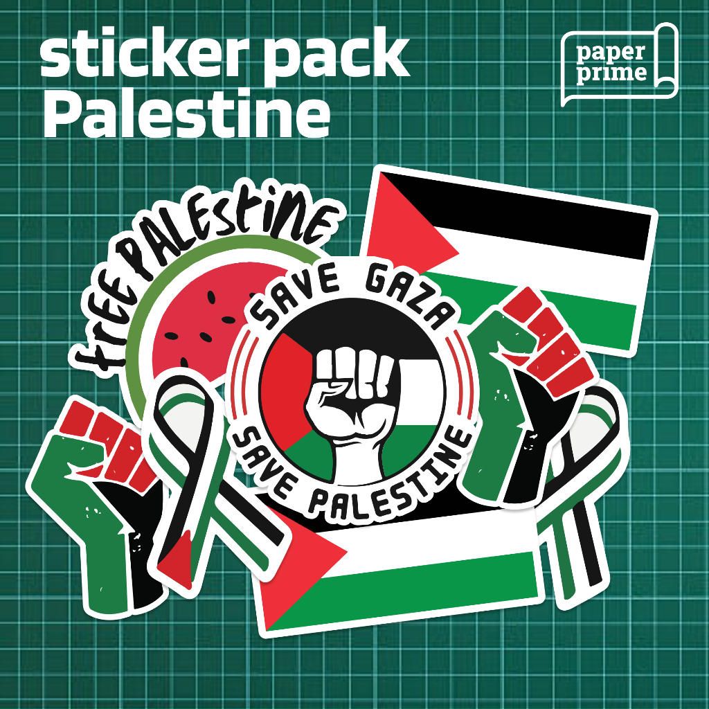 

Sticker Pack Palestina Save Gaza Waterproof | Stiker Dekorasi Laptop, Casing Hp, Helm, Koper, Motor