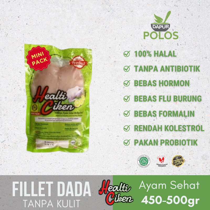 

Minipack Fillet Dada/Boneless Ayam Negeri Sehat Pakan Herbal Probiotik Halal 450-500gr