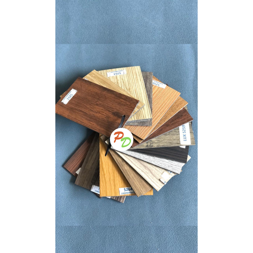 Vinyl Lantai Flooring 3mm Motif Kayu Bertekstur
