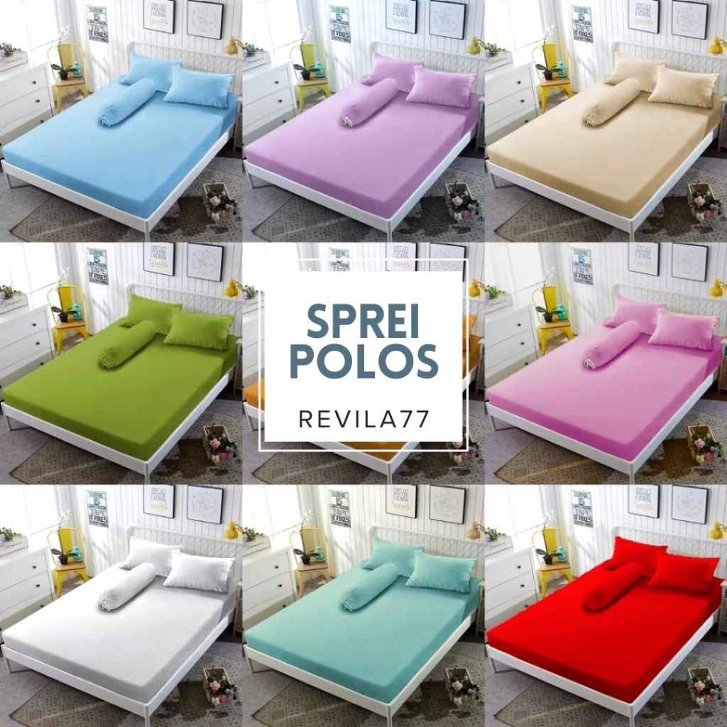 Sprei Polos Ukuran 180X200, 160X200, 120X200 - Sprei Homemade Polos Murah