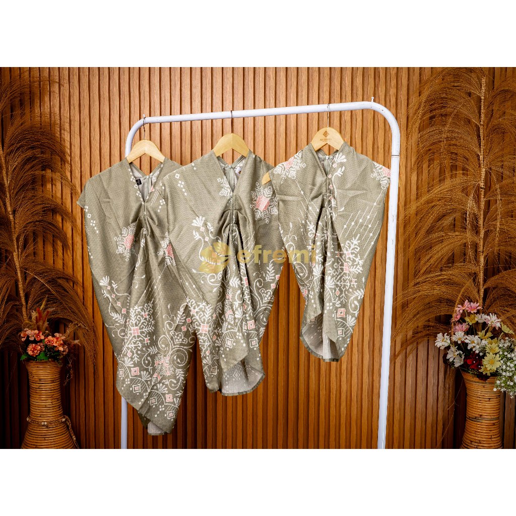 ESA141 KAFTAN ANAK /KAFTAN BALITA/ /KAFTAN SARIMBIT ANAK PEREMPUAN/KAFTAN BATIK SATIN PREMIUM