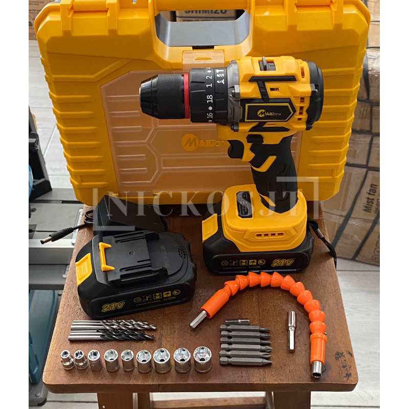 Bor Cas Mailtank MK12 Brushless 10mm Bor Baterai 21v Variable Speed