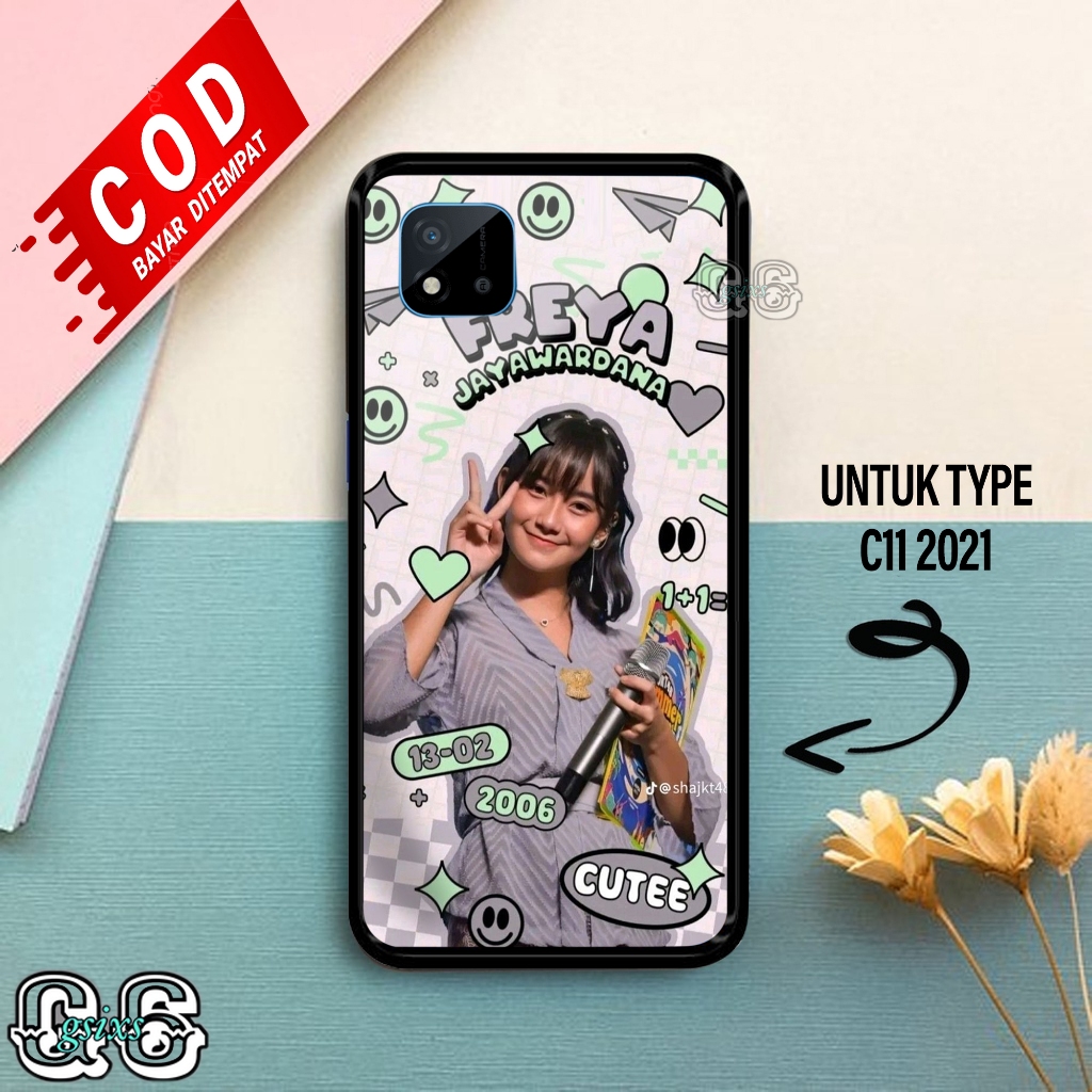 [gsixs_case]case realme c11 2021- case Glossy-Pelindung )case(freya jkt48)softcase hp-case hp-casing