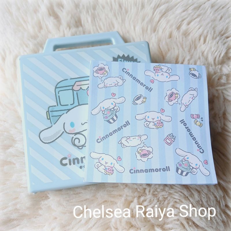 

Memo Notes Sanrio Cinnamoroll Dalam Tempat Bentuk Koper Plastik