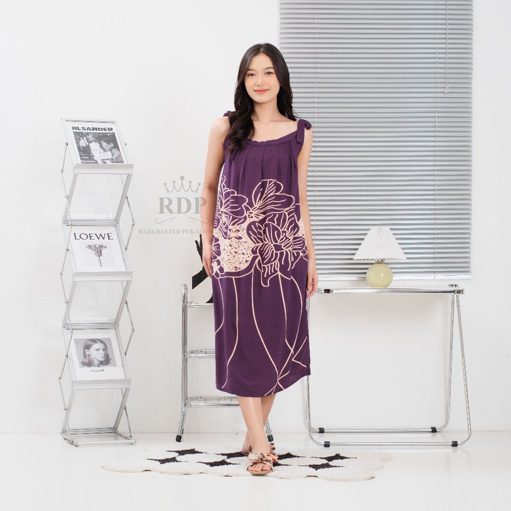 RDP Daster Rayon Midi Tali Pundak LD 120 Motif Alika