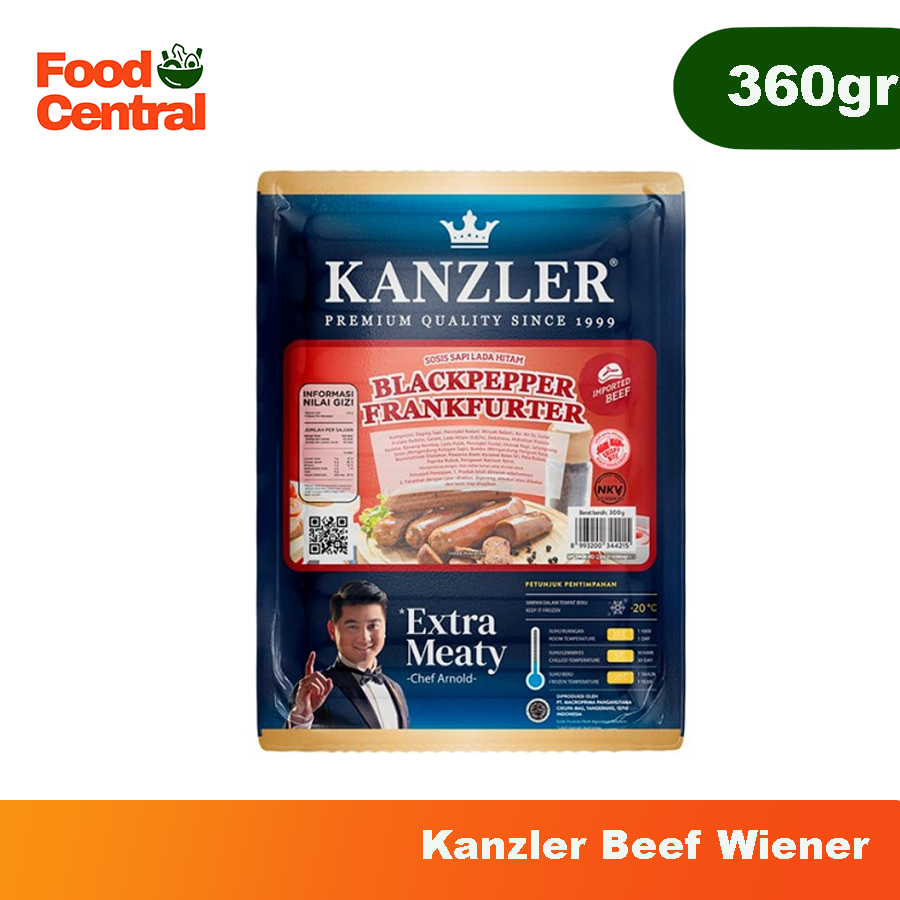 

[INSTAN] Kanzler Beef Blackpepper Frankfurter 360 gr