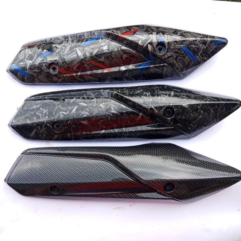 Tutup tameng knalpot carbon Mio m3 x ride 125 Fino 125