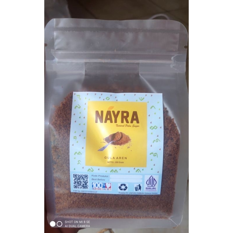 

NAYRA gula semut aren 200gram. kemasan oleh-oleh