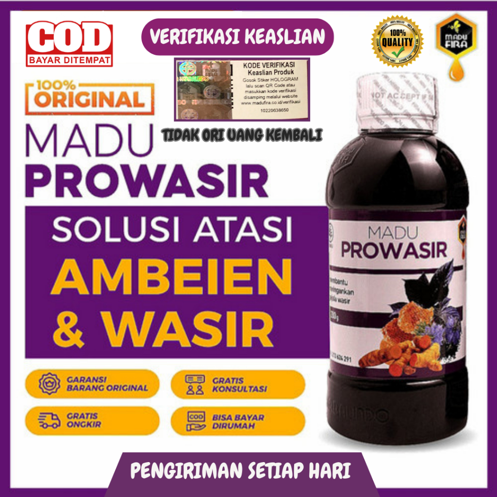 {BISA COD} Madu Prowasir Asli Original - Madu Pro wasir Asli Ampuh Atasi Wasir, Ambeien, Banjolan Am