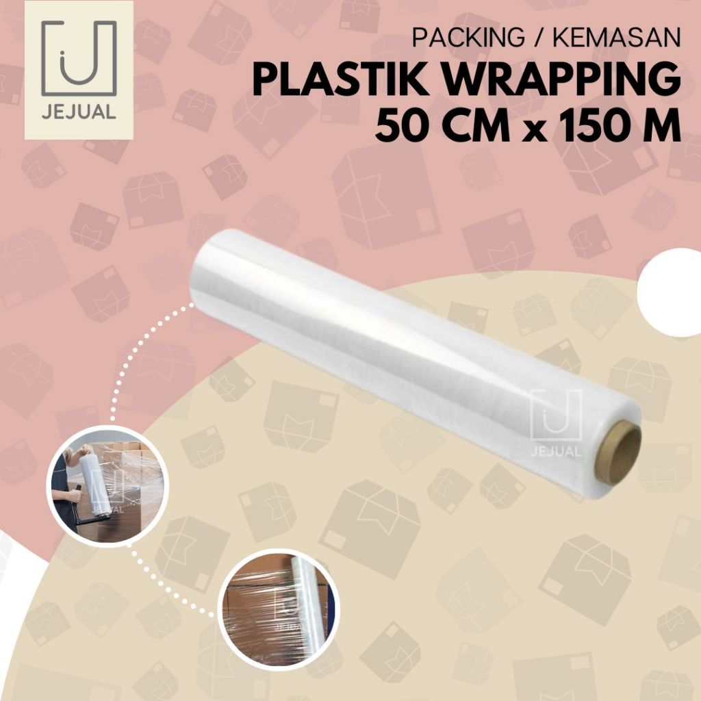 

Plastik Wraping Bening 50 cm x 150 m Pembungkus Paket/Barang Wrap