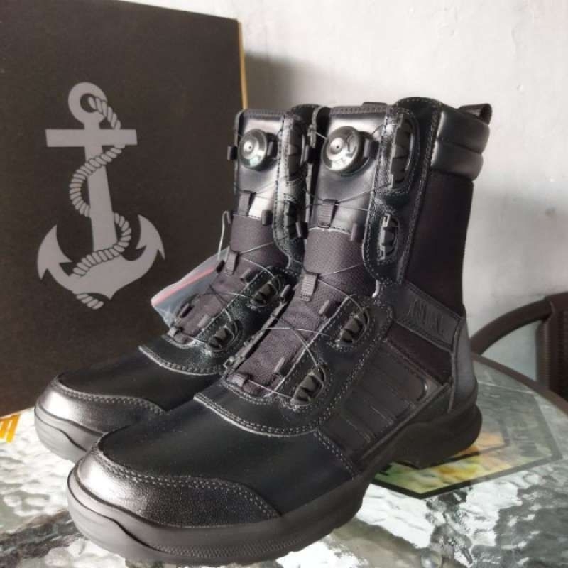 Sepatu PDL TNI AL model BOA jatah Terbaru Boccor*co/Sepatu PDL jatah TNI AL tali putar
