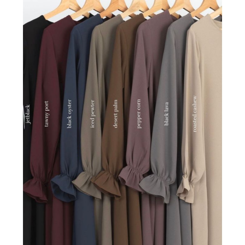 PRELOVED Basic Dress Original Auroraclo Almahya ANTI UV size M Desert Palm