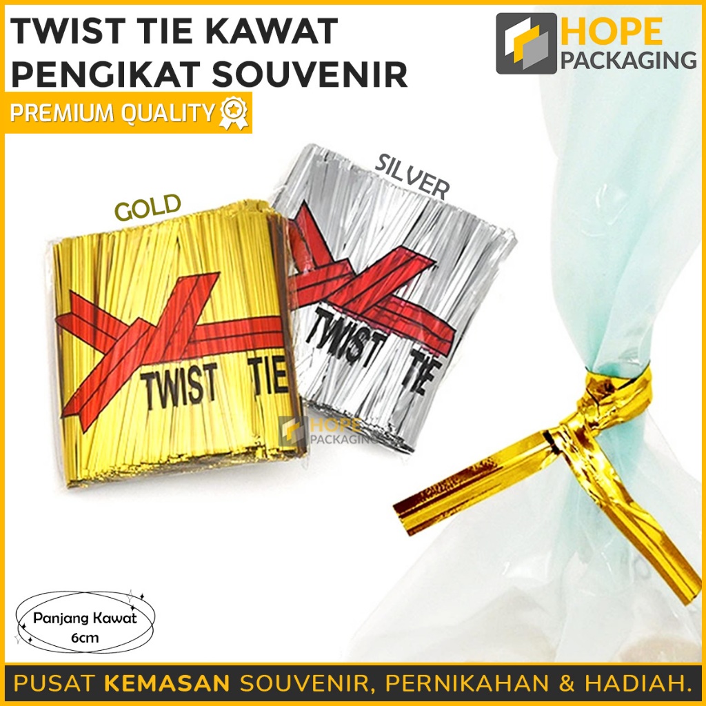 

[HARGA 1 PACK] Pita Kawat / Kawat Twiest / Kawat Pengikat Plastik Snack / Pita Kawat Snack