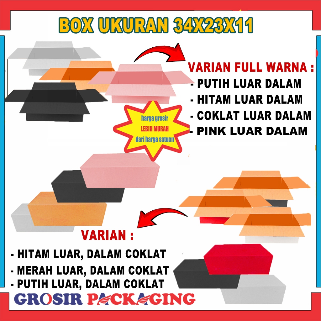 

Box 34x23x11 Cm / Box Packing (Box A1) / Box Bucket / Box Sepatu