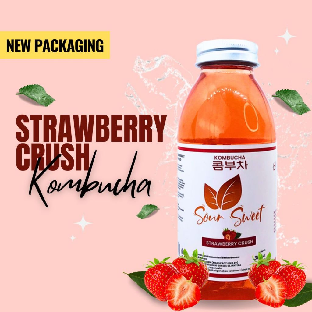 

Sour Sweet | Strawberry Crush - Kombucha / Probiotic Drink | 300ml