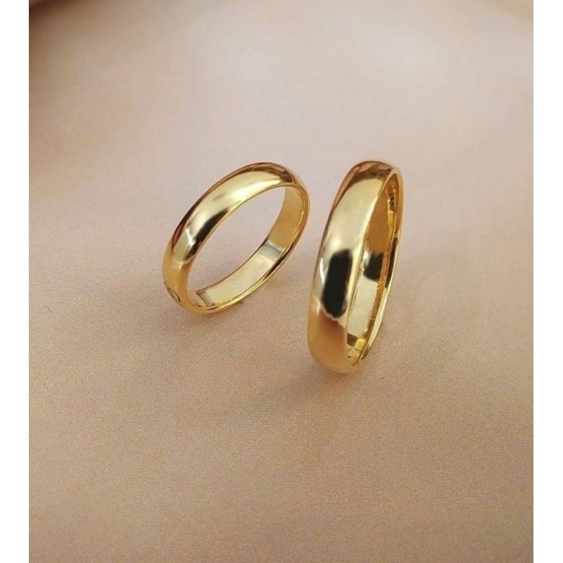 CINCIN POLOS 24 KARAT LAPIS EMAS AKSESORIS FASHION SIMPLE