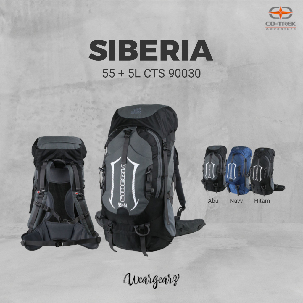 Weargearz | Tas Gunung Co-Trek Carrier Siberia 55+5L