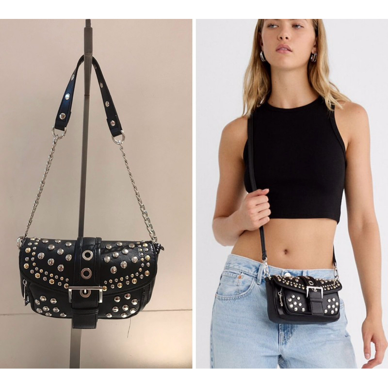 SALE‼️ STRADIVARIUS TAS SELEMPANG SLINGBAG MINI DENGAN PAKU KELING