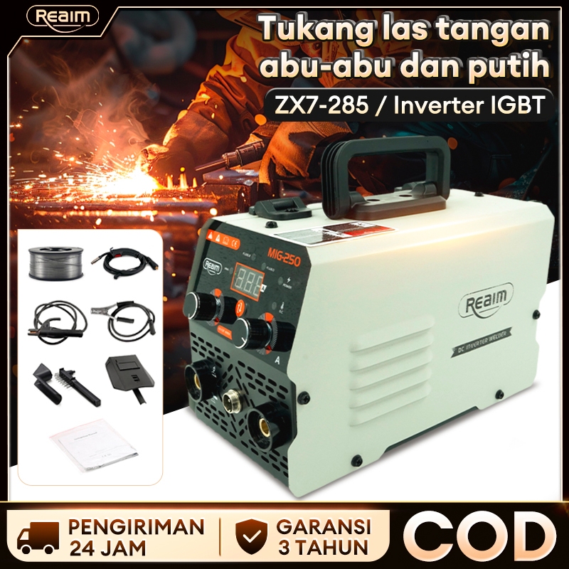 Reaim Mesin Las MIG-250 mesin las listrik 120A IGBT Welding machine Mesin Travo Las Mesin trafo las 