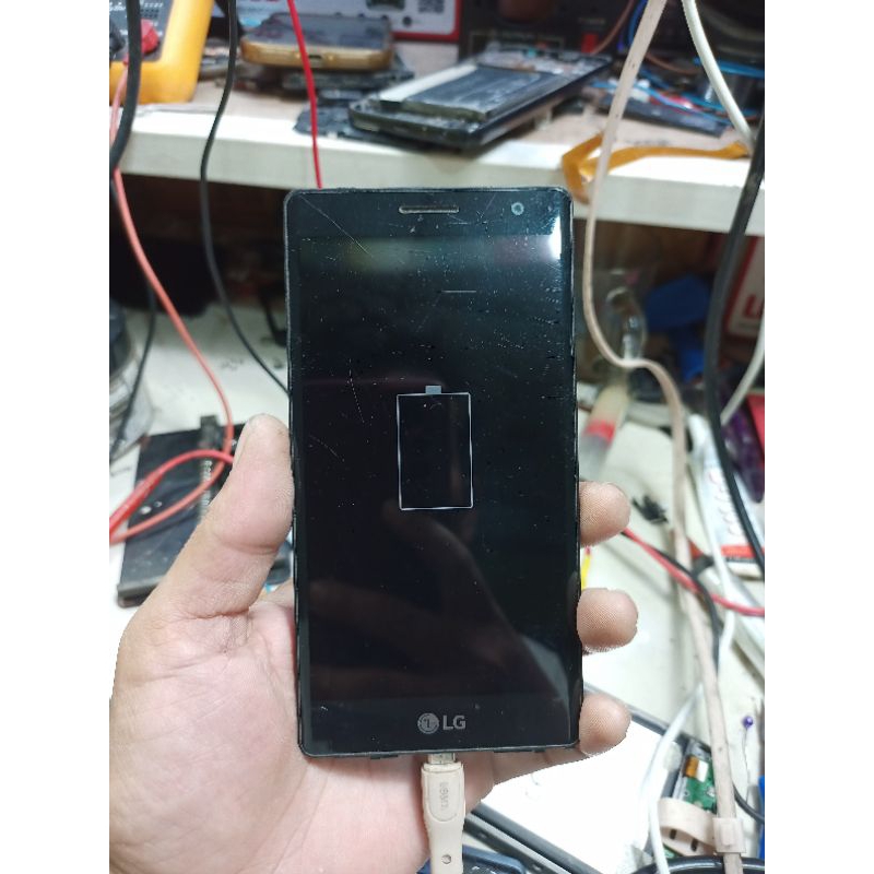 LCD hp LG H650 copotan + bezel ori 100%  copotan