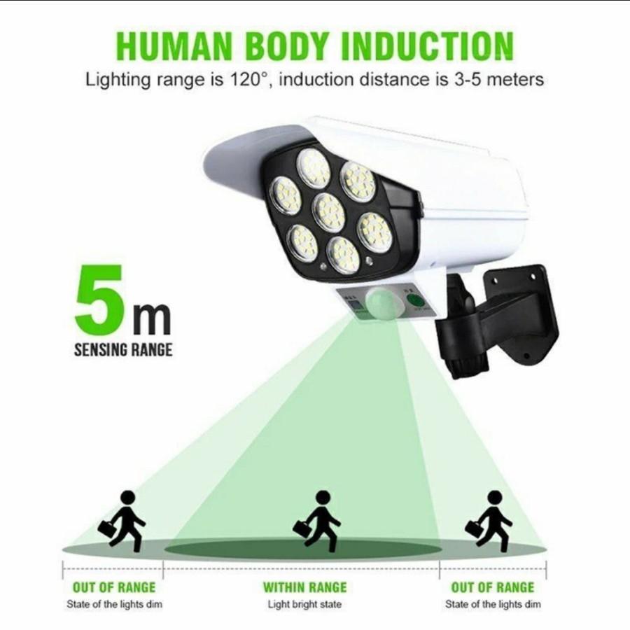 Lampu Solar Sorot 77 LED Tenaga Surya Matahari Anti Air Remote lampu sorot tenaga surya lampu pemant
