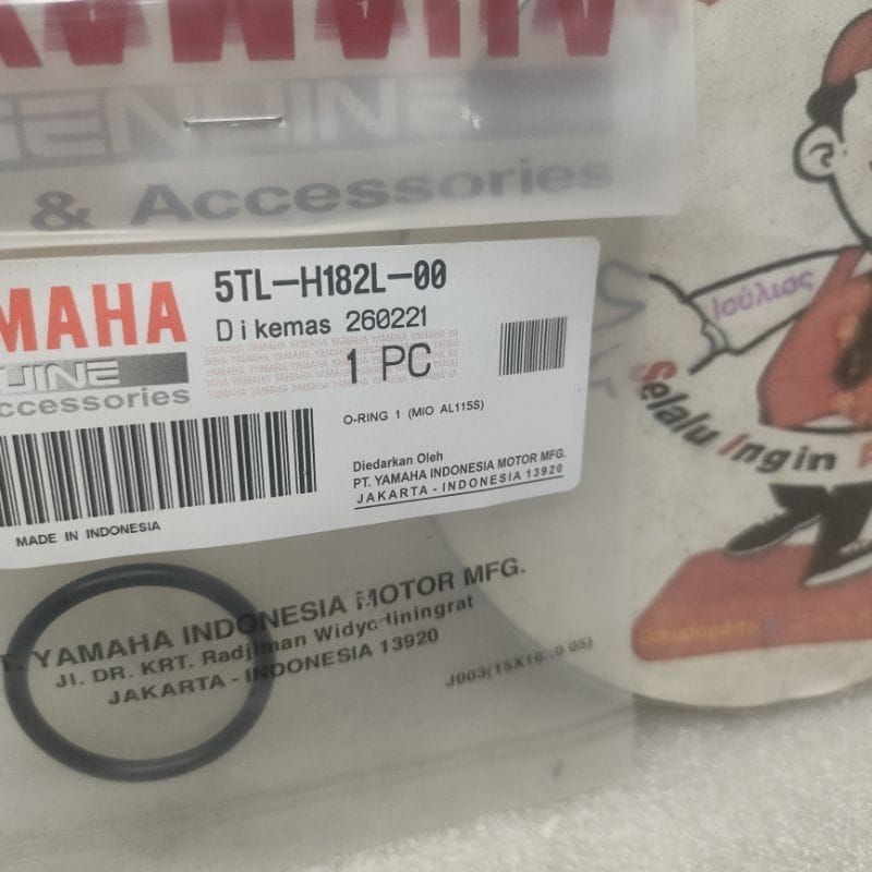 O-RING DINAMO STARTER YAMAHA MIO LAMA SMILE SPORTY MIO SOUL FINO KARBU ASLI ORIGINAL YGP / 5TL-H182L