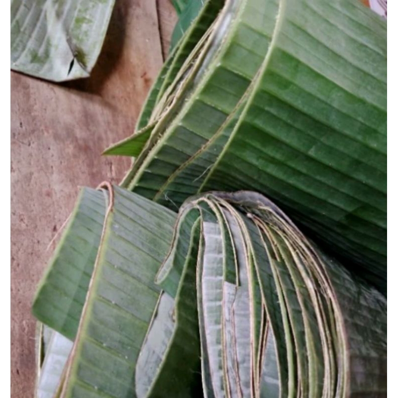 

Daun pisang segar buat bungkus nasi 1kg
