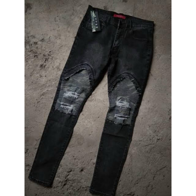 CELANA RUCAS X BIMO PD JEANS DENIM BIKER