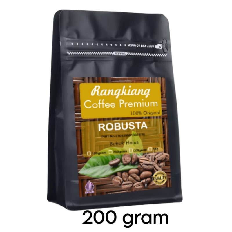 

Rangkiang Coffe Premium/Robusta Super/Kopi Khas Minang 200gram