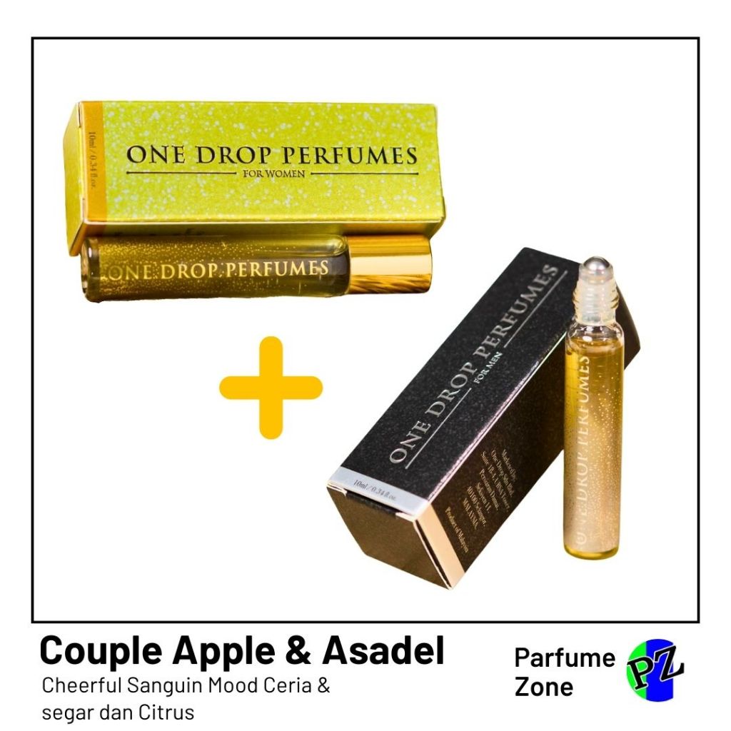 One Drop Asadel dan Apple Perfume ODP @10ml Couple Set Parfum Malaysia Oleh oleh