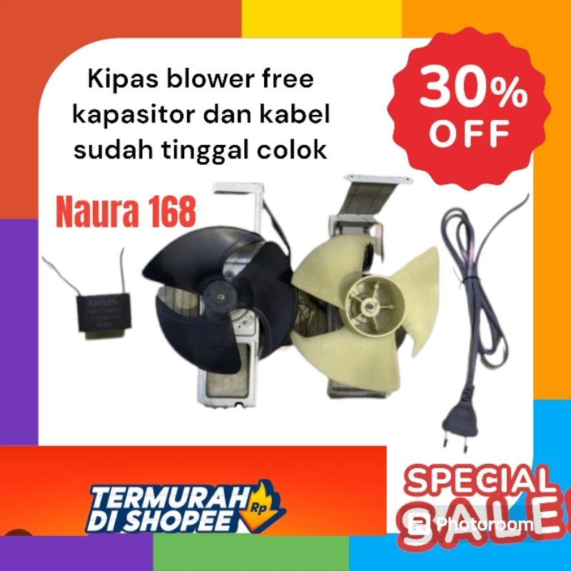 KIPAS ANGIN AC 1pk-3pk / KIPAS ANGIN BLOWER / FREE KAPASITOR DAN KABEL COLOKAN / BISA JADI KIPAS ATA