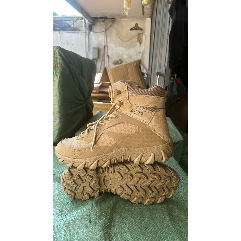 Sepatu Pria Tactical Khaki 6 Inc Sepatu Boots Pendek Outdoor Sport